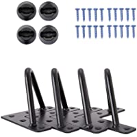 Signstek Patas de escritorio de mesa de 4 piezas- patas de muebles de hierro negro para muebles de artesanías de…